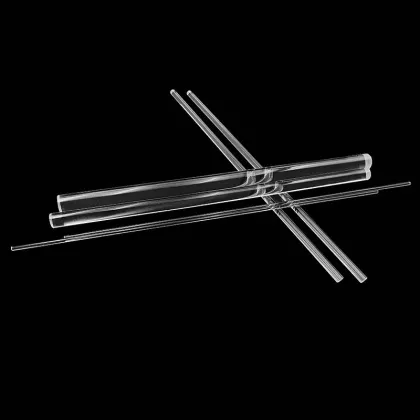 Custom Quartz Glass Solid Cylindrical Rods & Light Guide Quartz Glass Rods in Various Sizes
