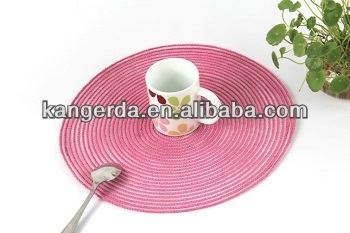 round woven polyester place mats/tablemats