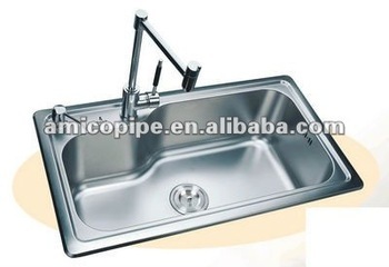 Amico Hgh Quality Single Bowl Polish Stainless Steel Kitchen Sink