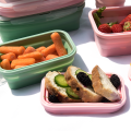 Boîte à bento pliante écologique en silicone pour le stockage des aliments