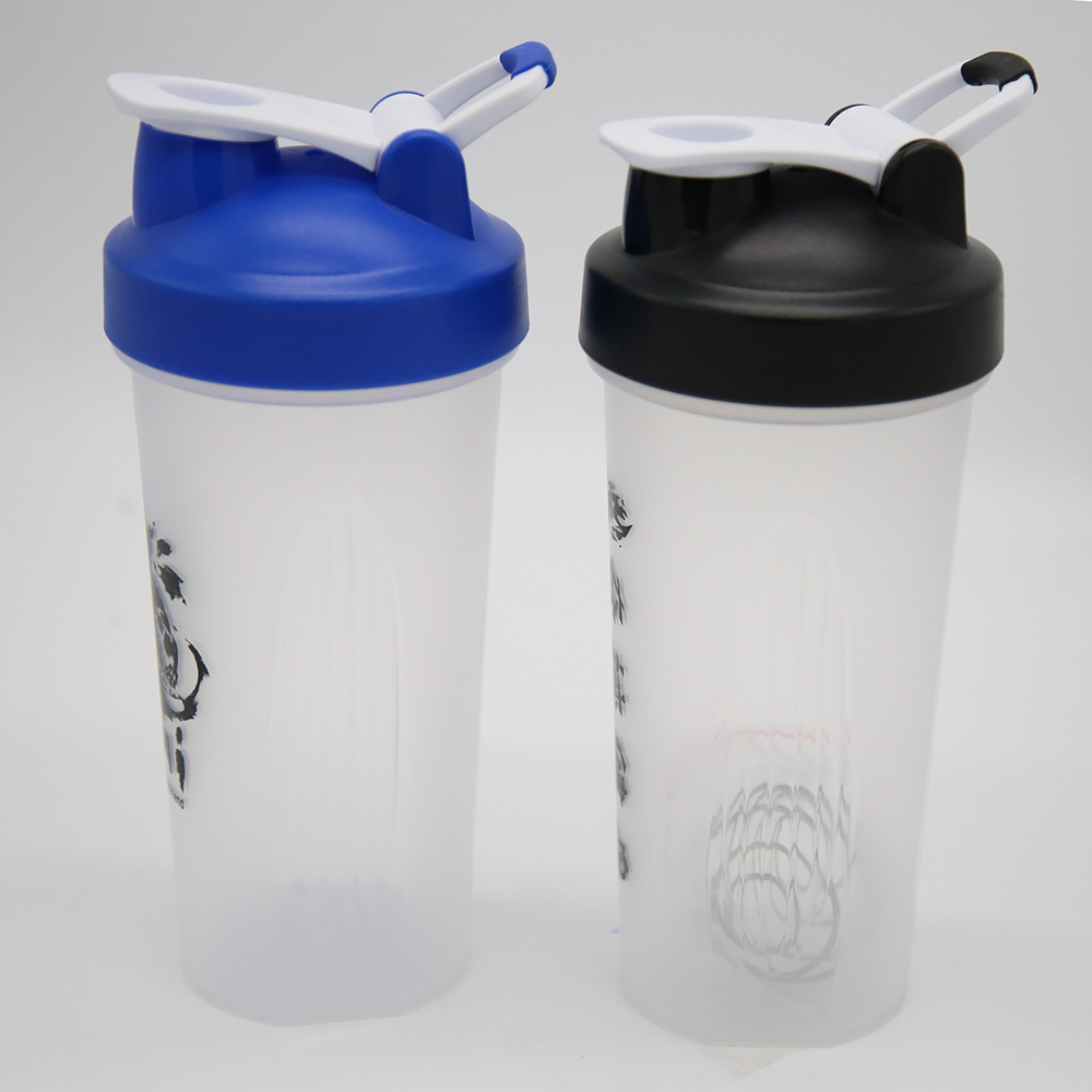 600ml Fitness Protein Shaker Bottle with Lever Loop