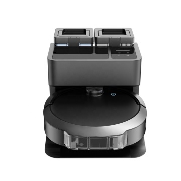 Smart Dual Function Robot Vacuum Cleaner and Mop with Self-Emptying Dustbin and Hot Air Drying System for Home