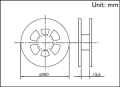 Chave de montagem em superfície de 0,55 (H) mm