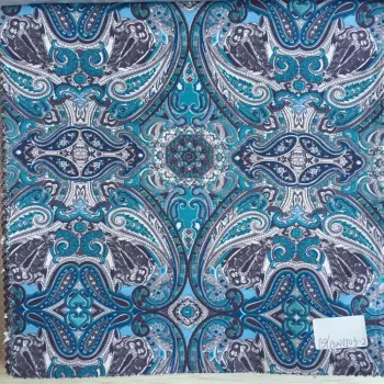 Paisley Green Printed Lining