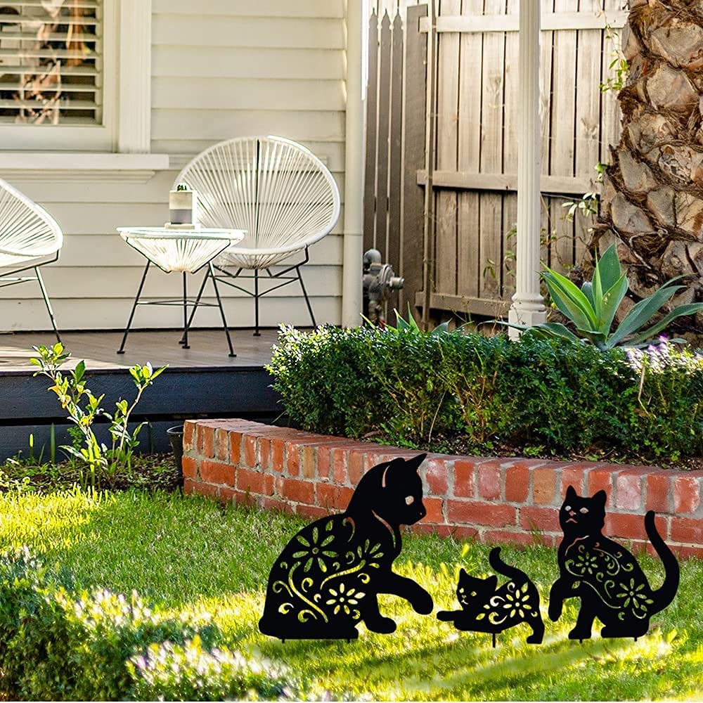 Pali di giardino decorativo per gatti metallici