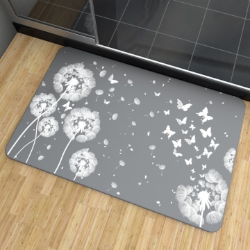 Fast absorbent anti-slip  soft diatomite carpet