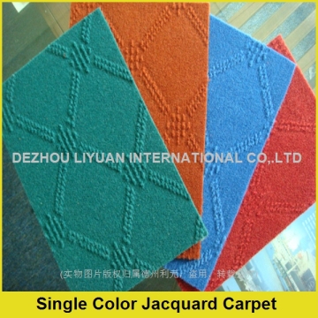 100% polyester single and double color velour jacquard carpet
