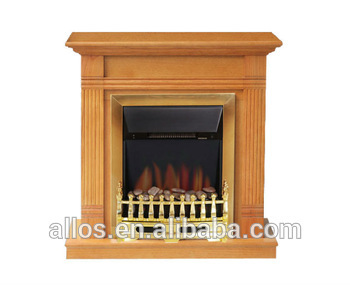 electric fireplace with wood mantel (CE, GS, ETL approved)