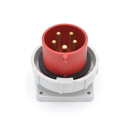 IP67 Industrial Panel Mounted Power Plug Concealed Plug