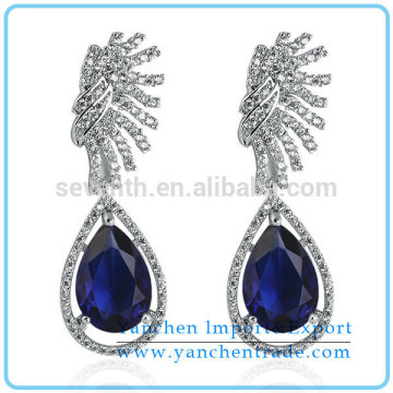 Gorgeous Design Tear Drop Shaped Fashion Earring Wholesale for Wedding with Shiny CZ Diamond