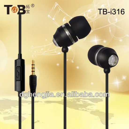 2014 new style china factory manufacturer high quality stereo mobile phone metal earphones