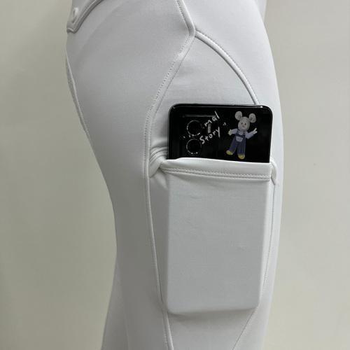 Zipper White High Waist Jodjpur Breeches