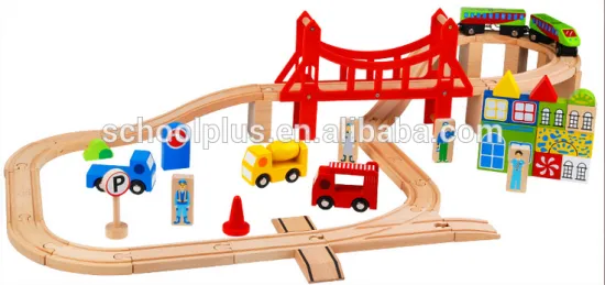 58pc Wooden Train Set toys for kids