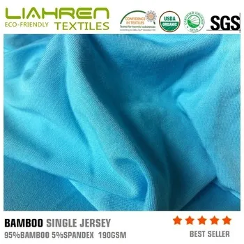 95% Bamboo 5%spandex single jersey 190GSM for bamboo underwear