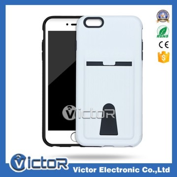 China wholesaler 2in1 tpu pc combo card case for iPhone 6 Plus