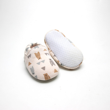 Calçados casuais de bebê com estampa animal de algodão