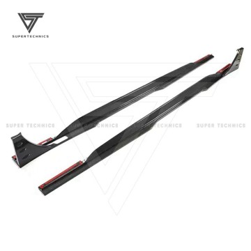 Supertechnics Style Dry Carbon Fiber Side Skirts for Audi RS6 2019-2023