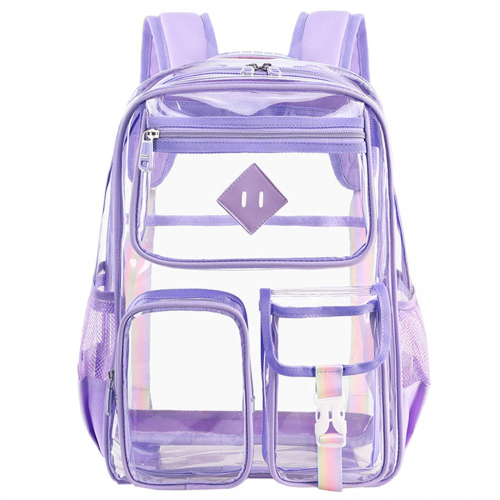 WYCY Clear Backpack Heavy Duty PVC Transparent Bag Girl