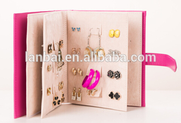 2015 Hot Sales Book Shape Jewelry Storage Display Packaging Box for Earring