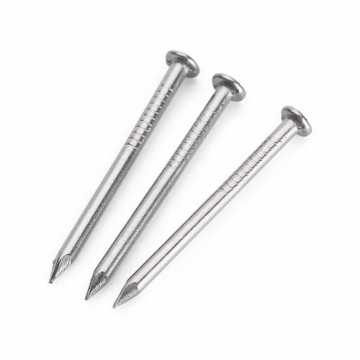 ISO Certified 3.0mm Concrete Nails in Angular Spiral Design: 1 Inch and 2 Inch Packaging Boxes, Smooth Steel with Rings - Bulk Packs