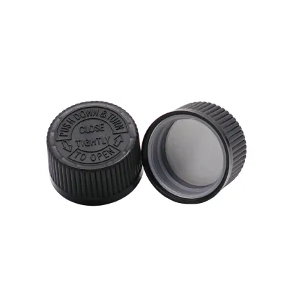 Black Child Proof Cap Medicinal Bottle CRC Cap