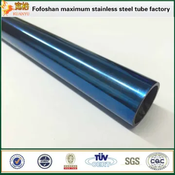 316 royal blue polishing coloring stainless steel tube decorative tubes for handrails