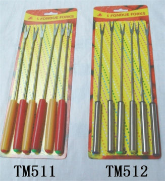 Stainless steel long handle BBQ skewers BBQ skewers