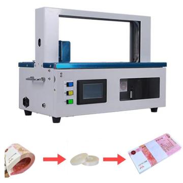 Automatic Small Table Top Paper Tape and Money Banding Machine
