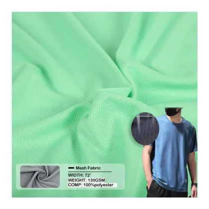 Polyester Birds Eye Mesh Jersey Fabric for Sportswear Sublimation