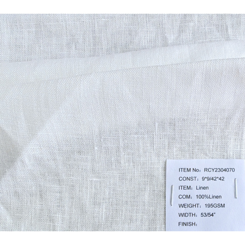 Linen Material Linen Fabric Pure LInen Dyed Fabric White Manufactory