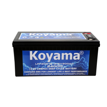 Lifepo4 Battery: High Cycle 12V 200Ah Lithium Iron Energy Storage for UPS/Solar/Wind/Camper
