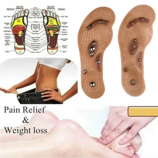 Magnetic Therapy Slimming Insoles for Weight Loss Massage Foot Care Shoes Mat Pad Brown Insole Wholesale Dropshipping Soles