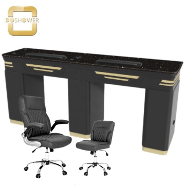 Black Gold Wholesale Large Storage Manicure Cabinet for Salon and Living Room