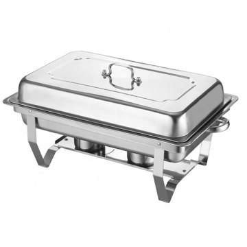 Newbel Rectangular Hydraulic Buffet Stove with Glass Cover