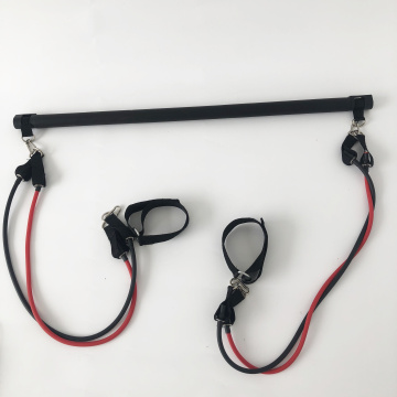 Kit de barra de exercícios de pilates fitness com faixa de resistência