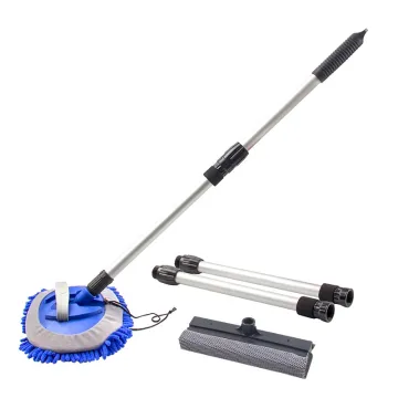 Ultimate Car Wash Kit: Microfiber Cleaner, Mop, Mitt, Squeegee, Dust Brush & Extendable Cleaning Tools