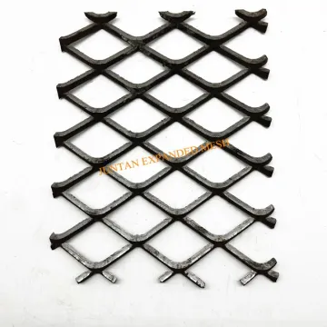 Black steel expanded metal mesh