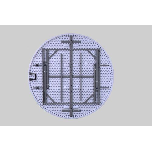 Dobrável de plástico redondo ao ar livre em meia mesa