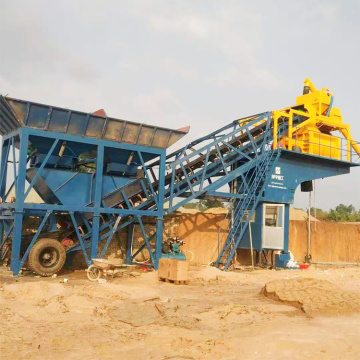 Present mini YHZS 40 mobile concrete batching plant