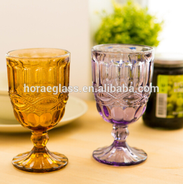 handmde embossed glass tumbler glass