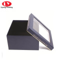 Transparent packaging box clear lid with window