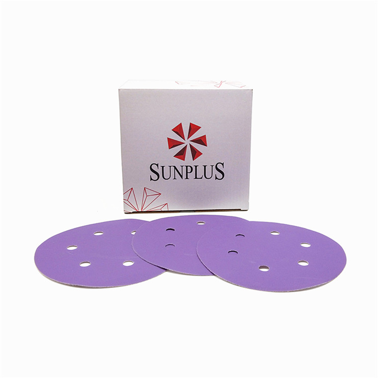 6 Inches Purple Ceramic Sanding Paper Discs