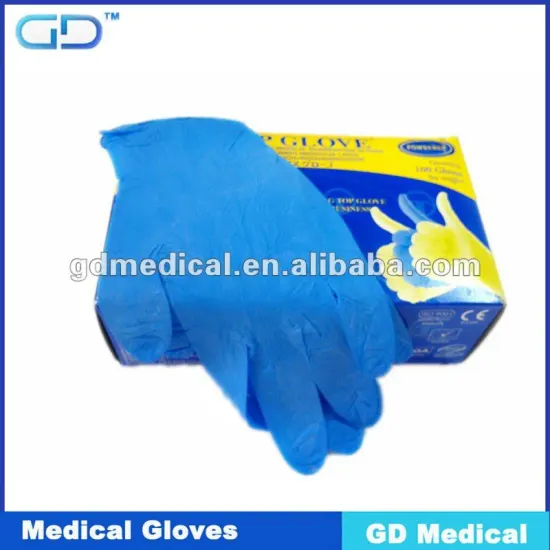 Nitrile glove powder free Blue colour