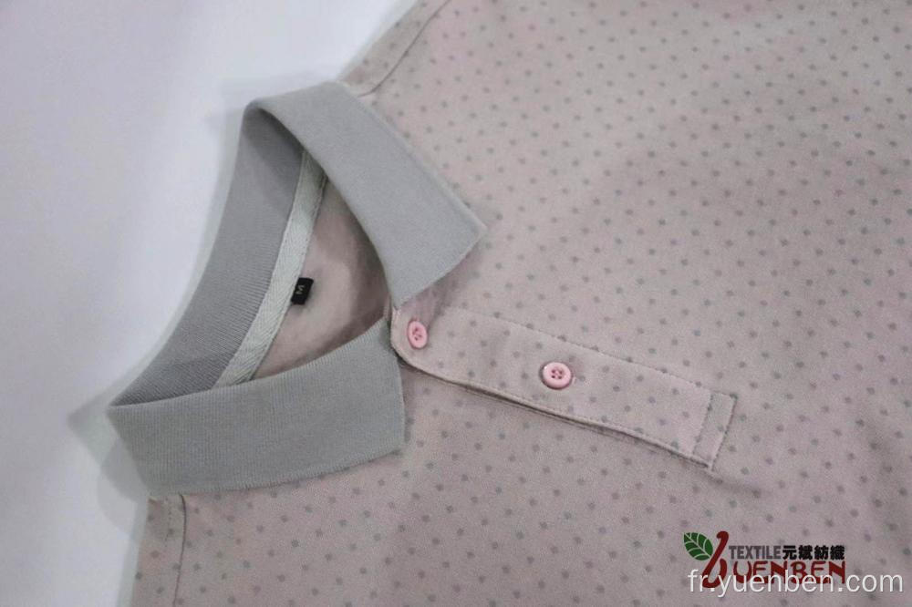 Jersey solide 95% coton 5% élasthanne avec chemise d&#39;impression
