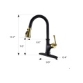 Stainless Steel Black Gold Faucet Brushed Nickel