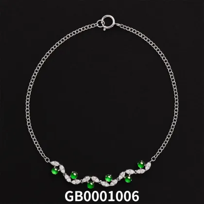 Natural glassy Jadeite Jade Happiness & Prosperity Bracelet