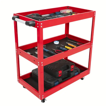 Multifunctional Auto Repair Tool Cart with 3 Shelves
