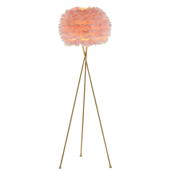 White Swan Feather Nordic Simplicity Creative Tripod Stand Floor Lamp for Living Room