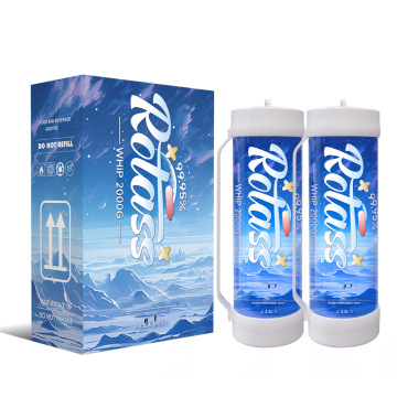 Rotass US Penghantaran Tempatan: 3.3L Karbon Keluli Silinder Canister Cream Chargers - 2000g Whipped Cream Cartridges