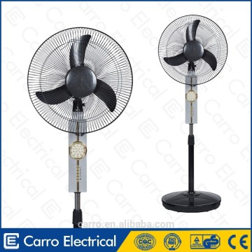Carro Electrical 16inch 12v 15w dc solar standing fan with LED